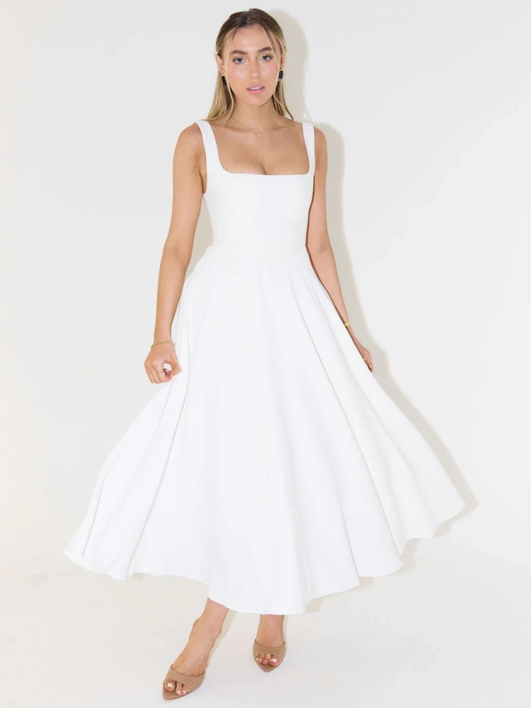 Damen Sommerkleid mit fließendem Schnitt Jully