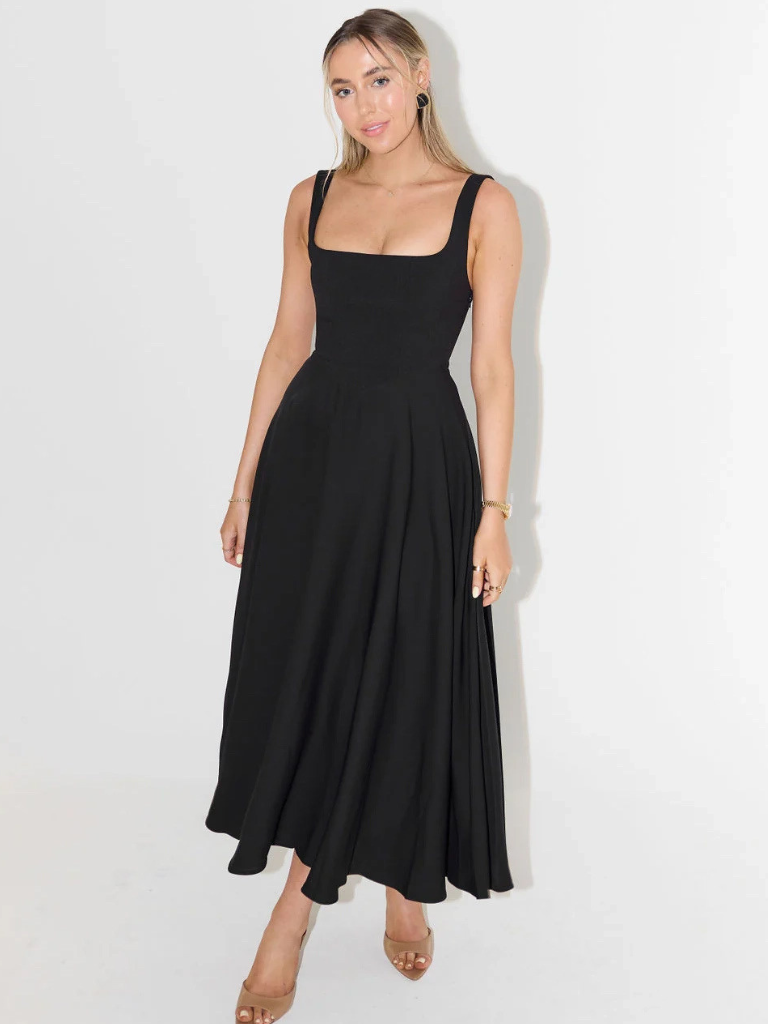 Damen Sommerkleid mit fließendem Schnitt Jully