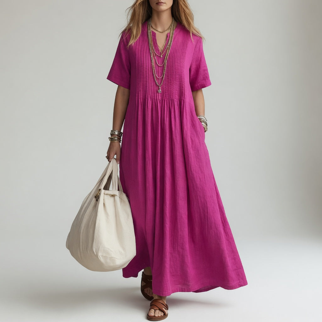 Damen Sommerkleid mit fließender Maxi-Länge Jully
