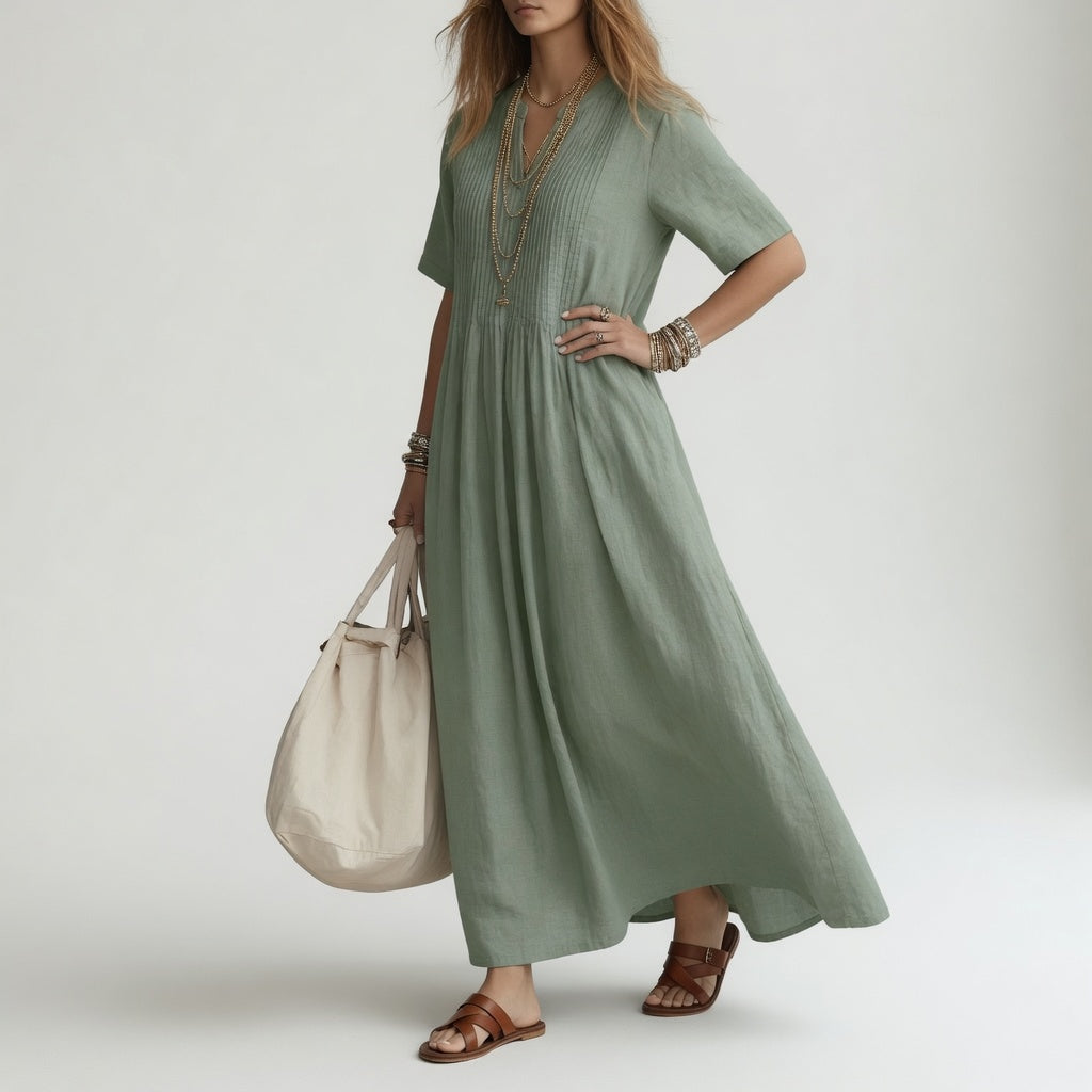 Damen Sommerkleid mit fließender Maxi-Länge Jully
