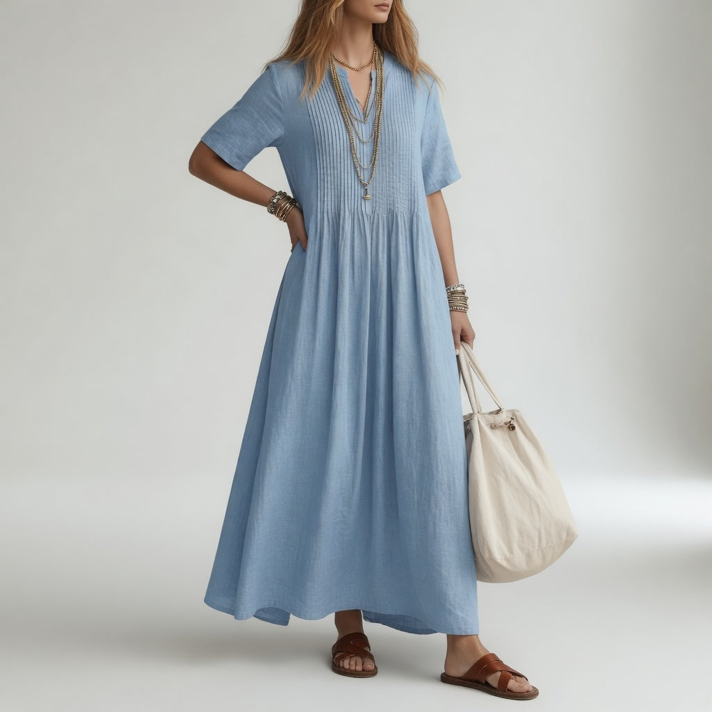 Damen Sommerkleid mit fließender Maxi-Länge Jully