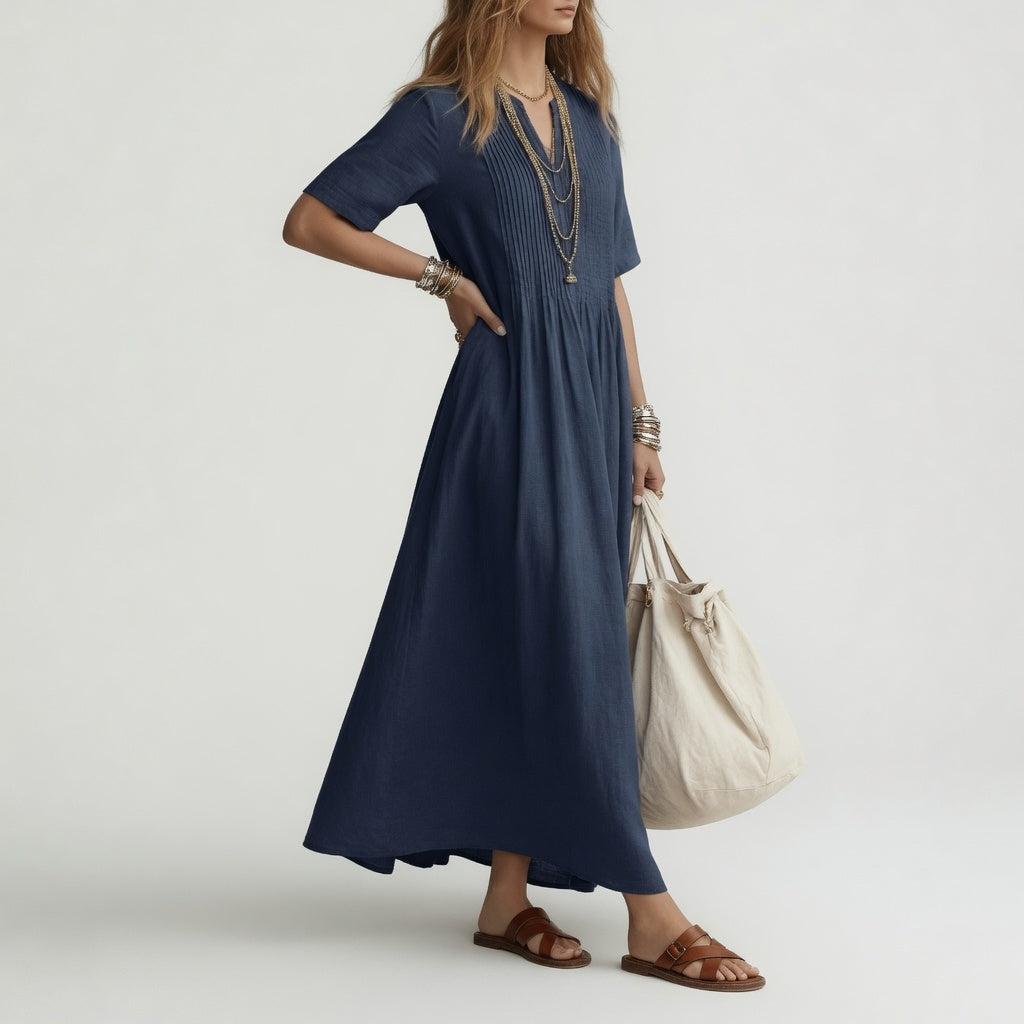 Damen Sommerkleid mit fließender Maxi-Länge Jully