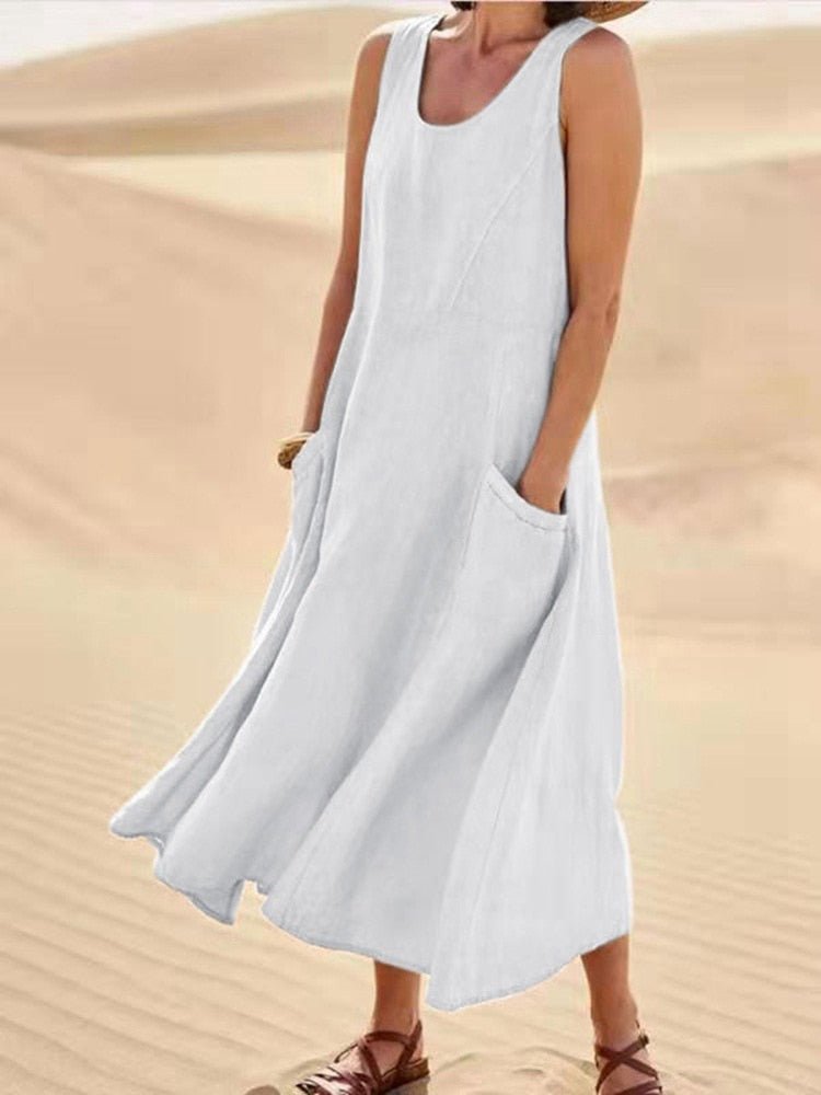 Damen Sommerkleid mit luftigem Design aus leichtem Stoff Jully