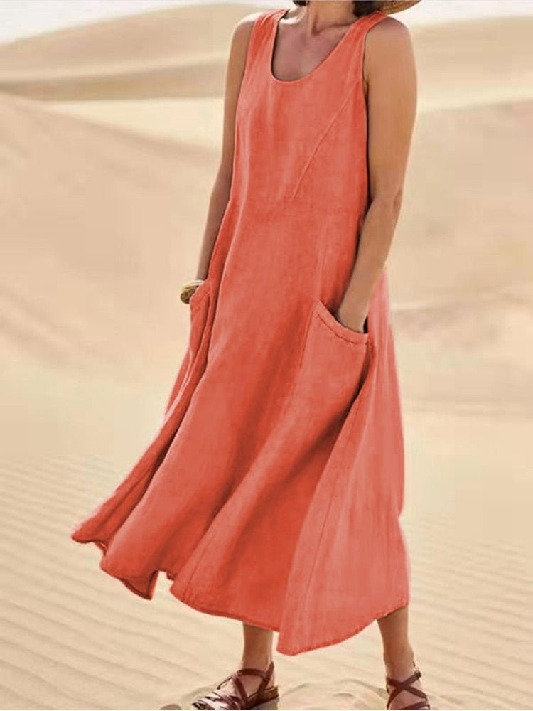 Damen Sommerkleid mit luftigem Design aus leichtem Stoff Jully