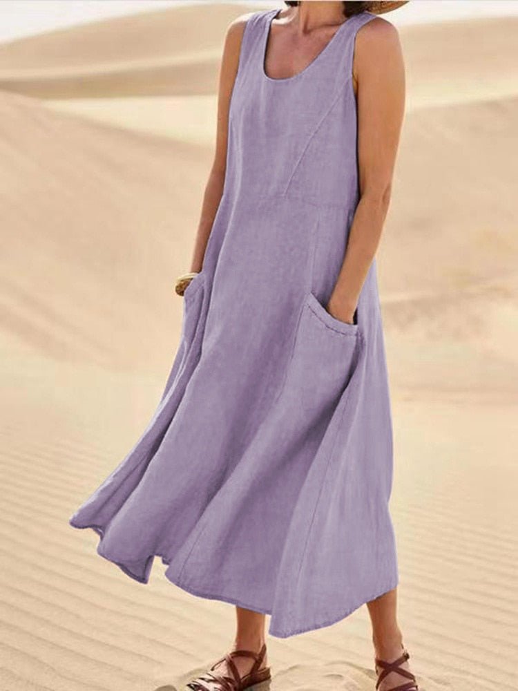 Damen Sommerkleid mit luftigem Design aus leichtem Stoff Jully