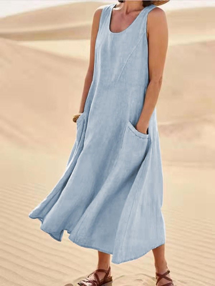 Damen Sommerkleid mit luftigem Design aus leichtem Stoff Jully