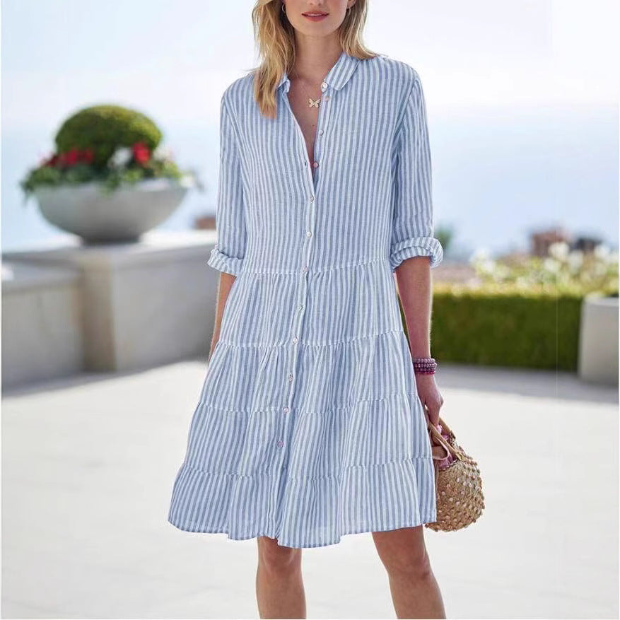 Damen Sommerkleid mit schmeichelhaftem Ausschnitt Jully