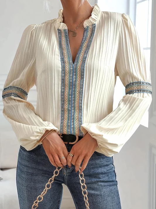 Damen Spitzenbluse mit eleganten Details Jully