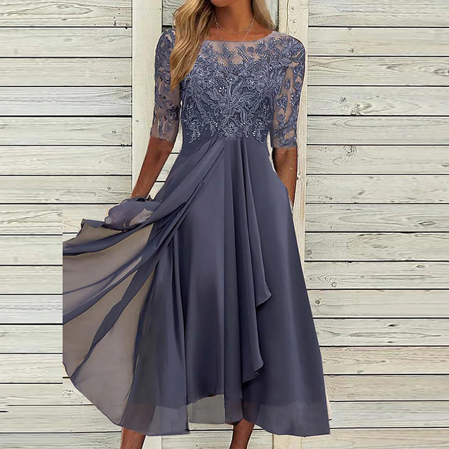Damen Spitzenkleid mit elegantem Design für Festlichkeiten Jully