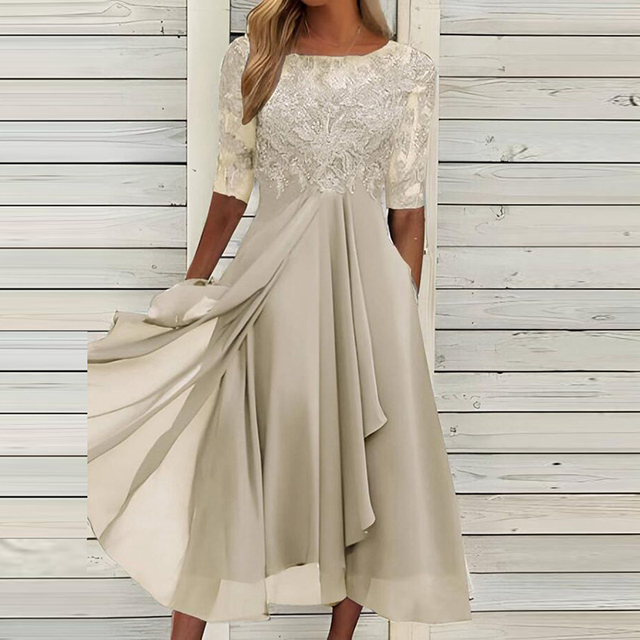 Damen Spitzenkleid mit elegantem Design für Festlichkeiten Jully