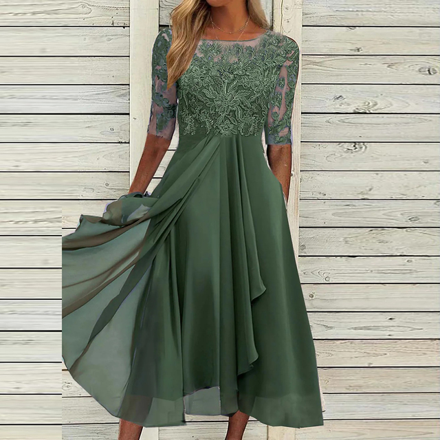 Damen Spitzenkleid mit elegantem Design für Festlichkeiten Jully