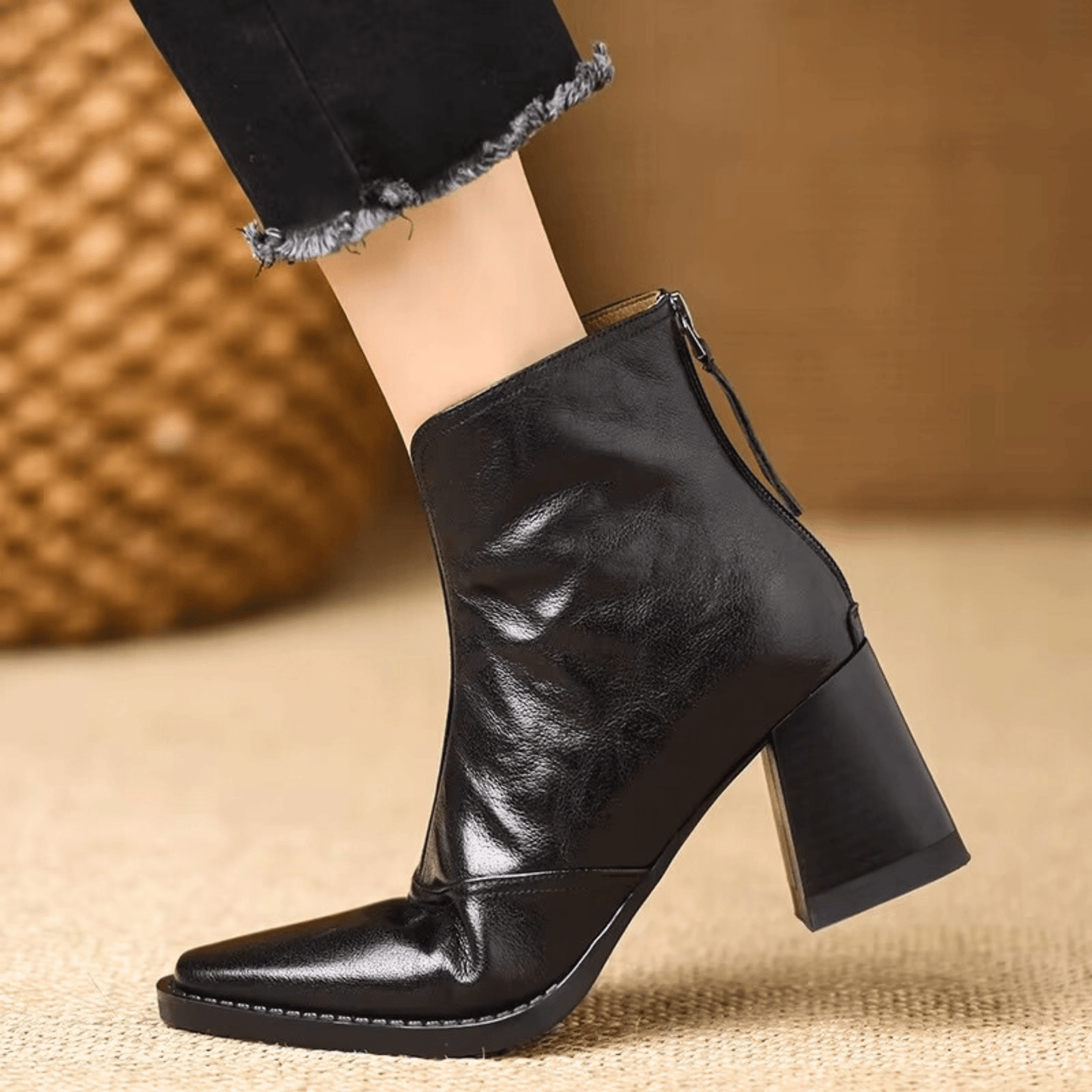 Damen Stiefeletten mit Blockabsatz Jully