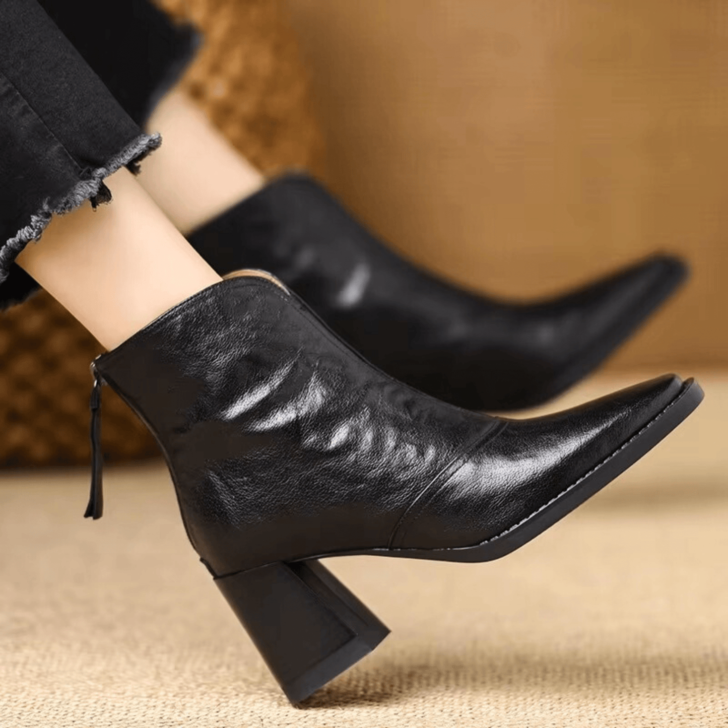 Damen Stiefeletten mit Blockabsatz Jully