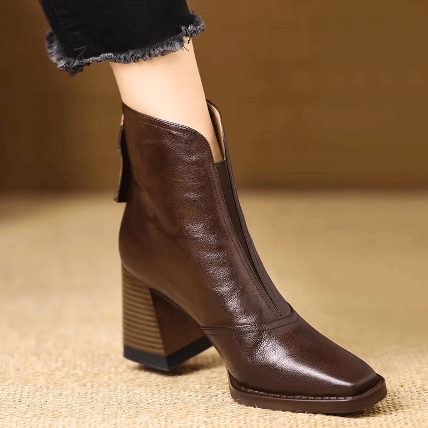 Damen Stiefeletten mit Blockabsatz Jully