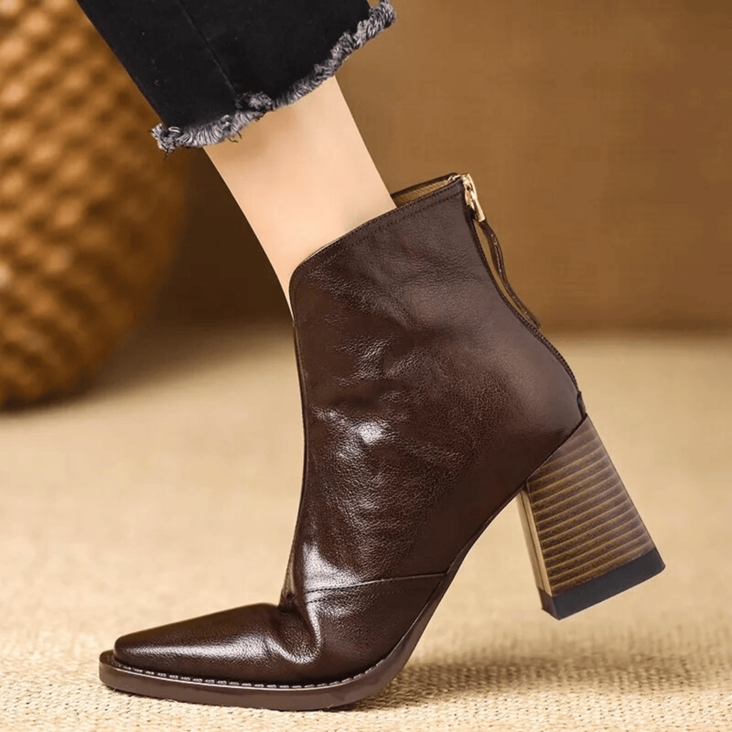 Damen Stiefeletten mit Blockabsatz Jully
