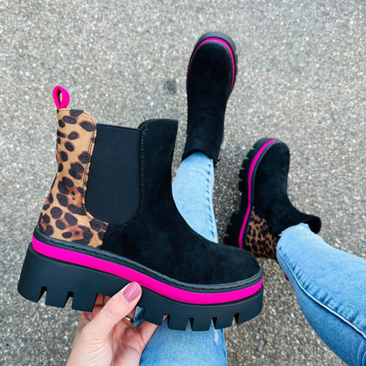 Damen Stiefeletten mit Sohlendetails aus Kunstleder Jully