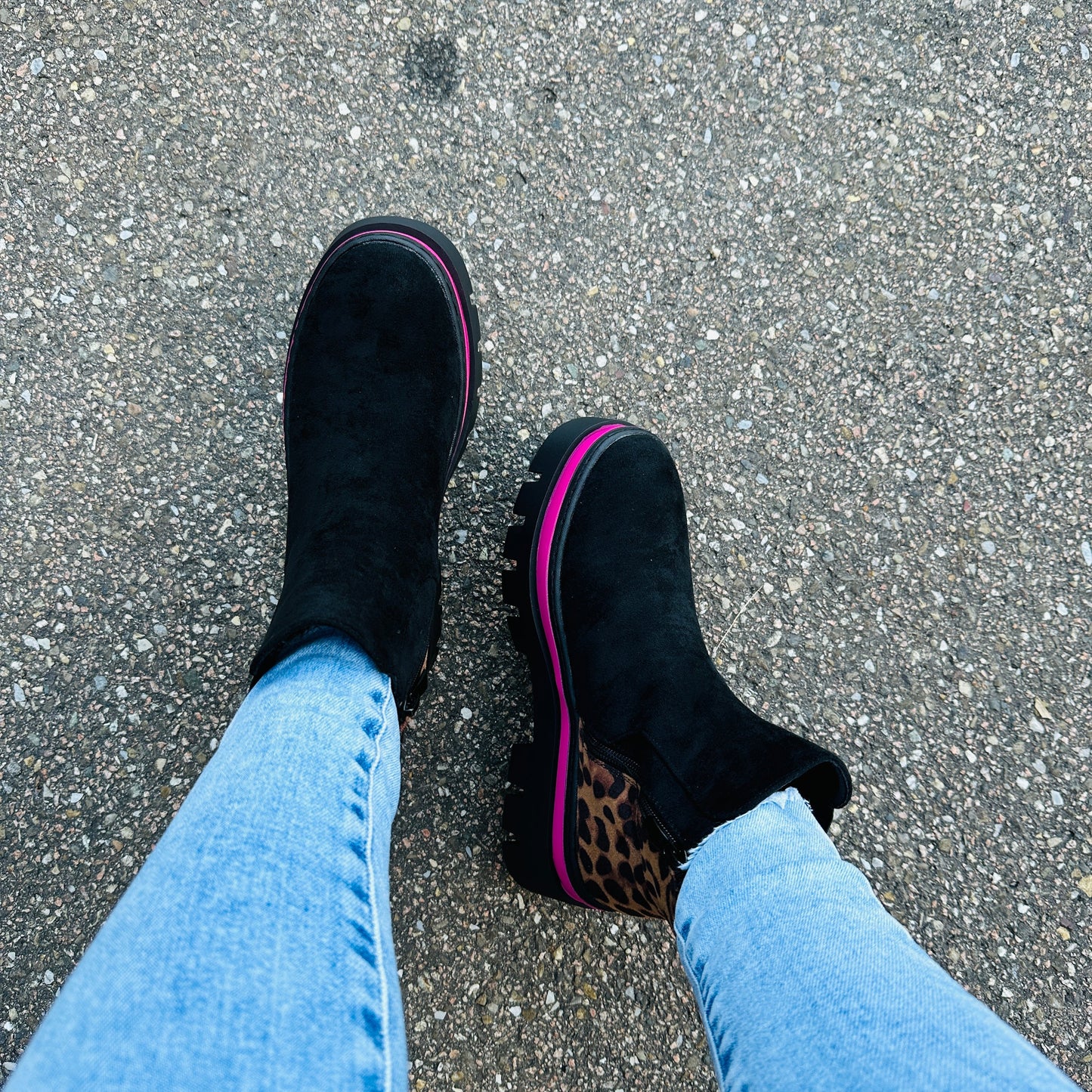 Damen Stiefeletten mit Sohlendetails aus Kunstleder Jully