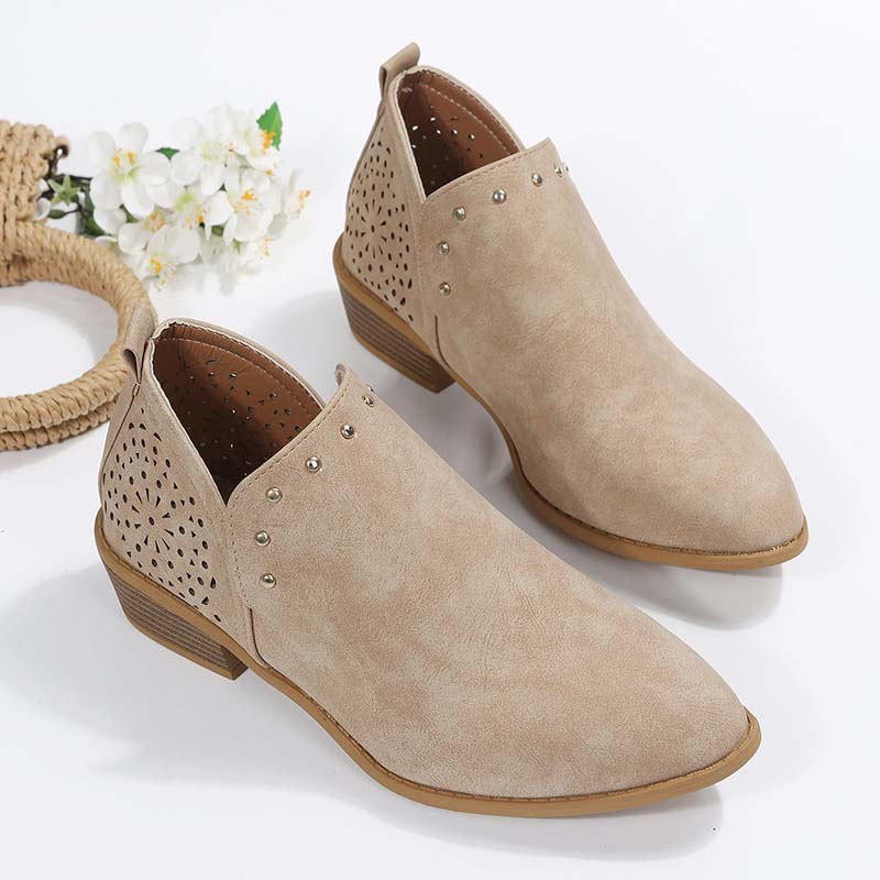 Damen Stiefeletten mit Spitze und Nieten Jully
