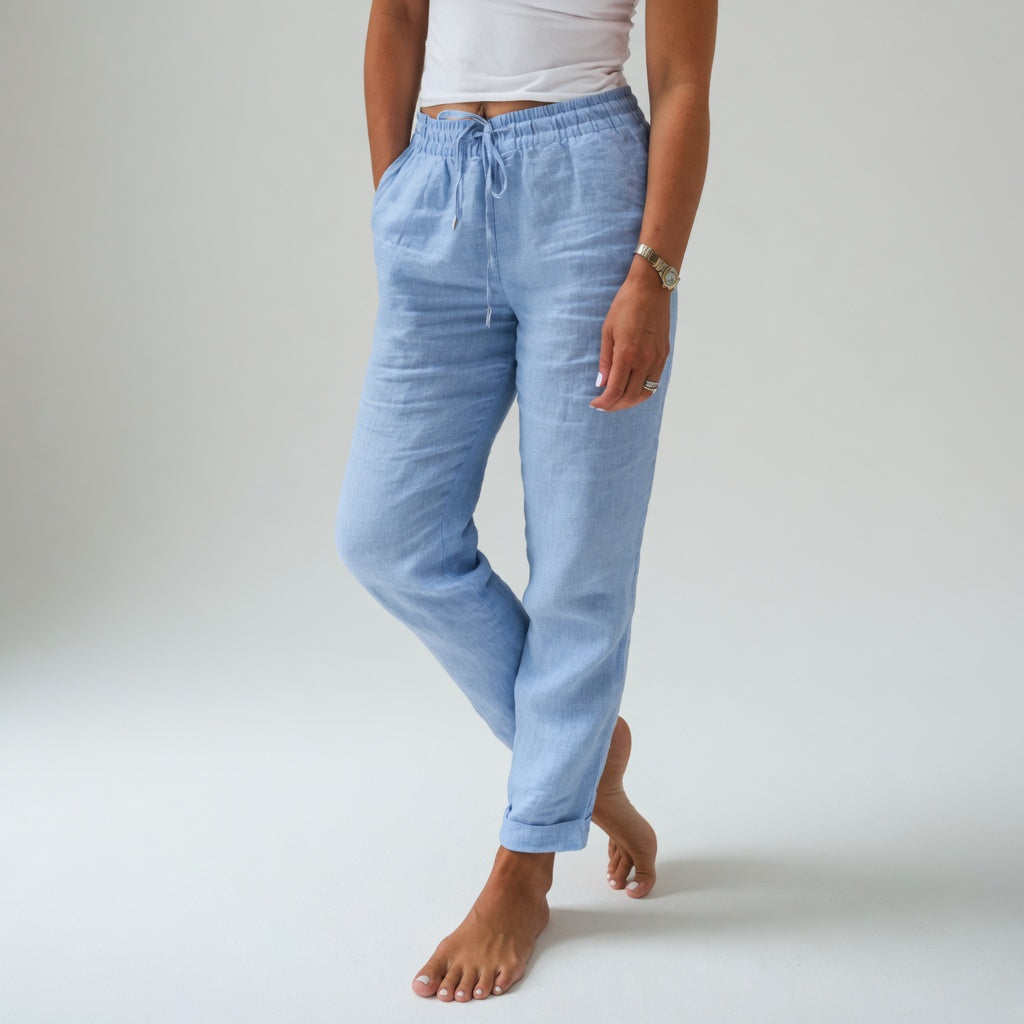 Damen Stoffhose mit elastischem Bund und Seitentaschen Jully