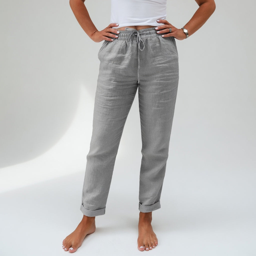Damen Stoffhose mit elastischem Bund und Seitentaschen Jully
