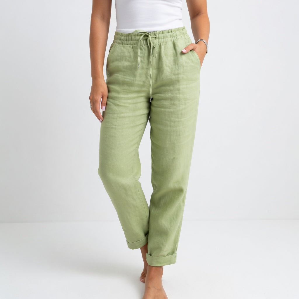 Damen Stoffhose mit elastischem Bund und Seitentaschen Jully