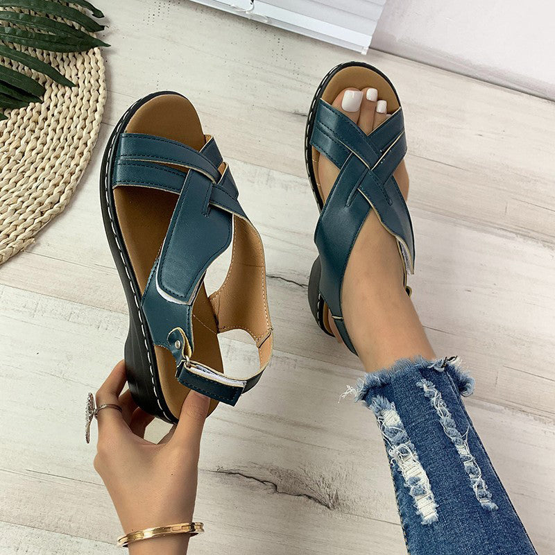 Damen Strandsandalen mit Klettverschluss Jully