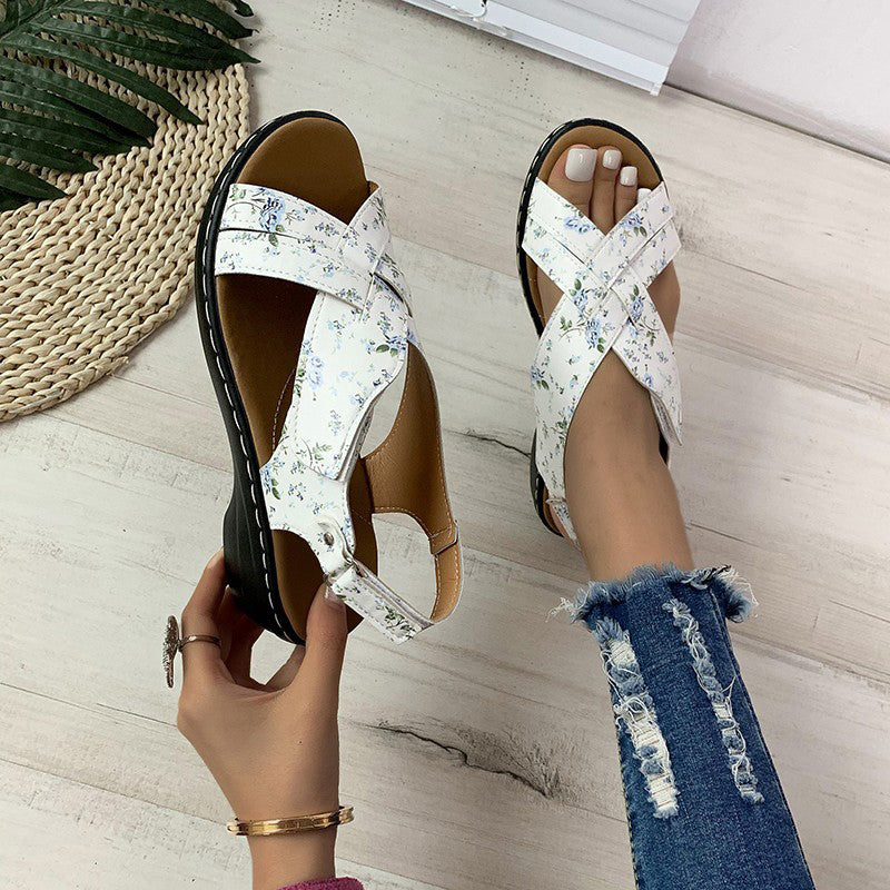 Damen Strandsandalen mit Klettverschluss Jully