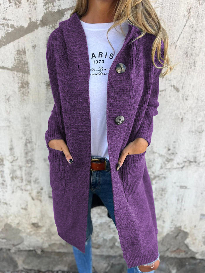 Damen Strickjacke lang mit offenem Design Jully