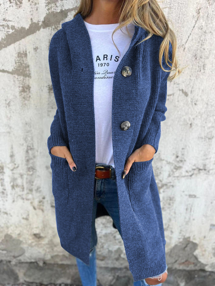 Damen Strickjacke lang mit offenem Design Jully
