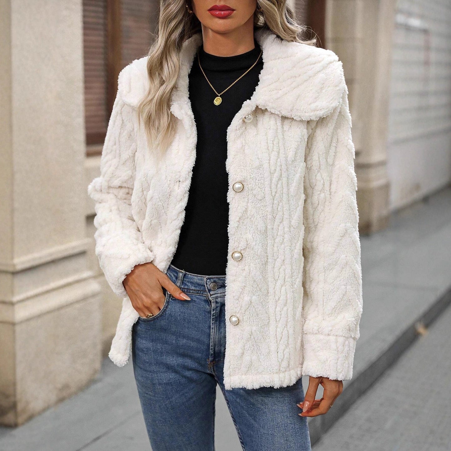 Damen Strickjacke mit Kapuze Jully