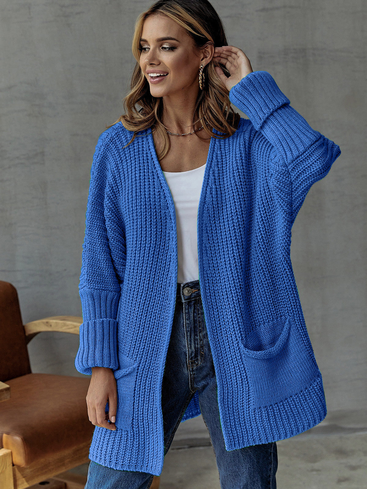 Damen Strickjacke mit praktischen Taschen Jully