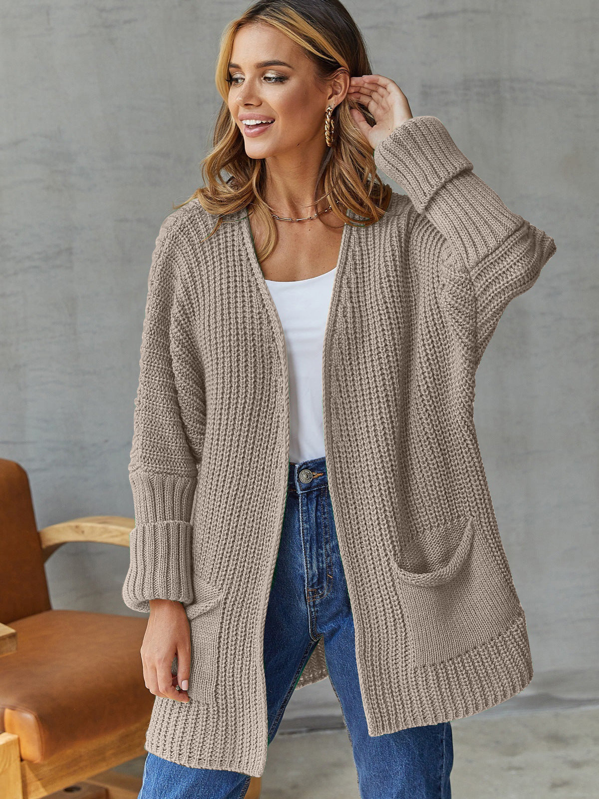 Damen Strickjacke mit praktischen Taschen Jully