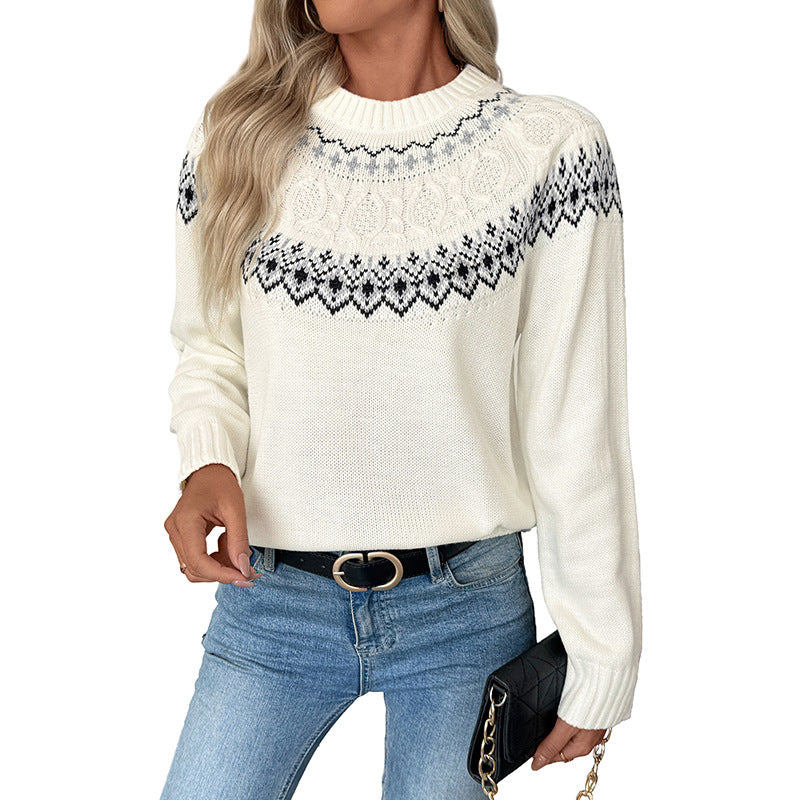 Damen Strickpullover langarm aus Baumwolle Jully