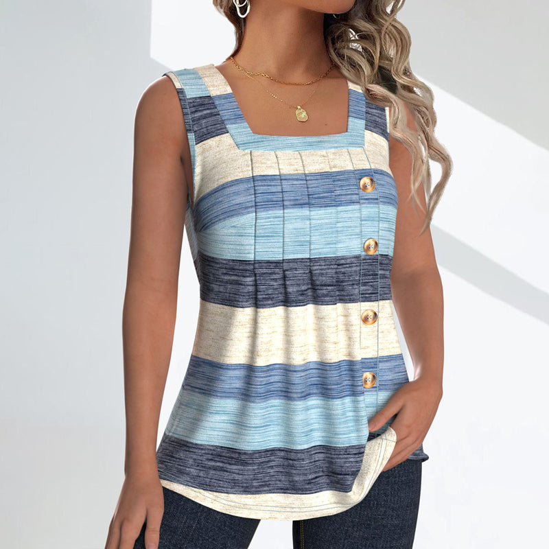 Damen Tanktop mit Farbblockdesign aus Baumwolle Jully