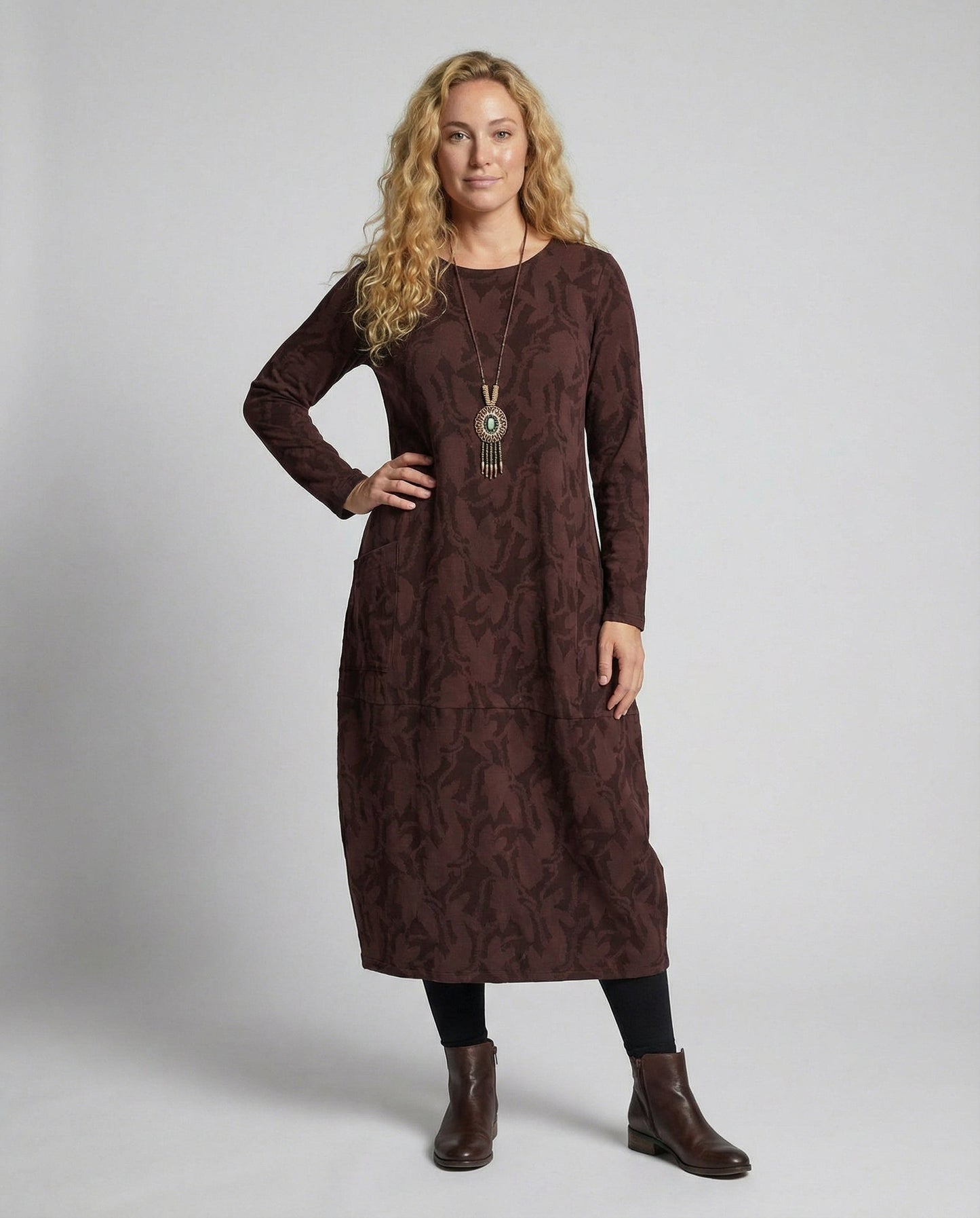 Damen Taschenkleid mit Vintage-Design Jully
