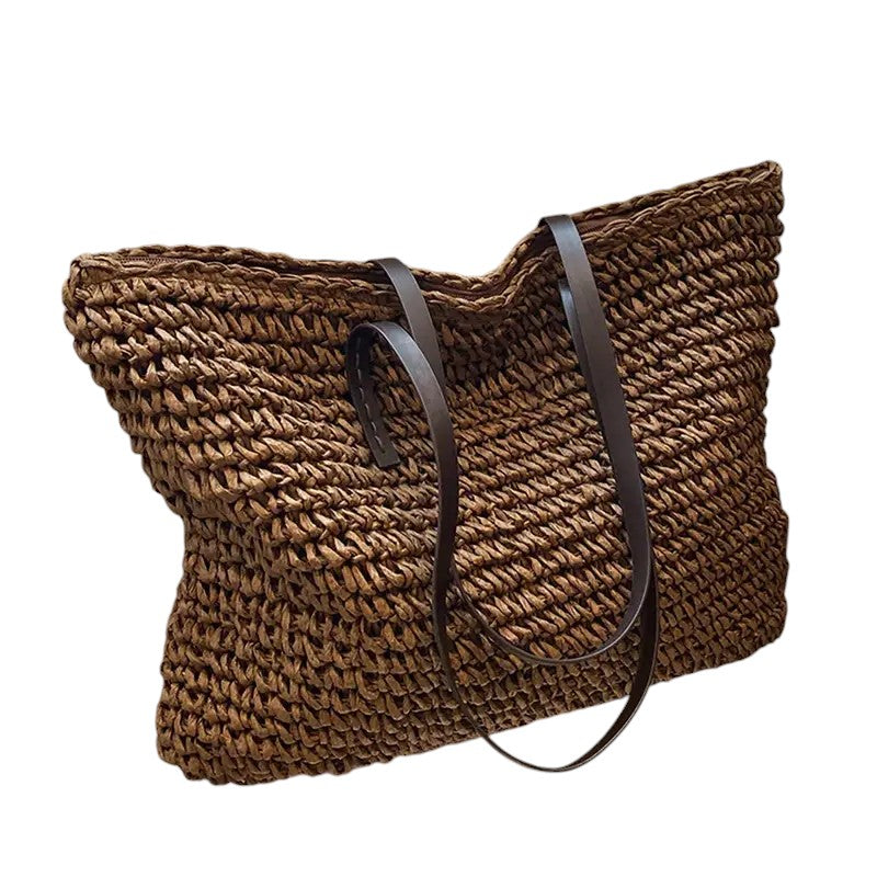 Damen Tragetasche aus gewebtem Material mit geräumigem Innenraum Jully
