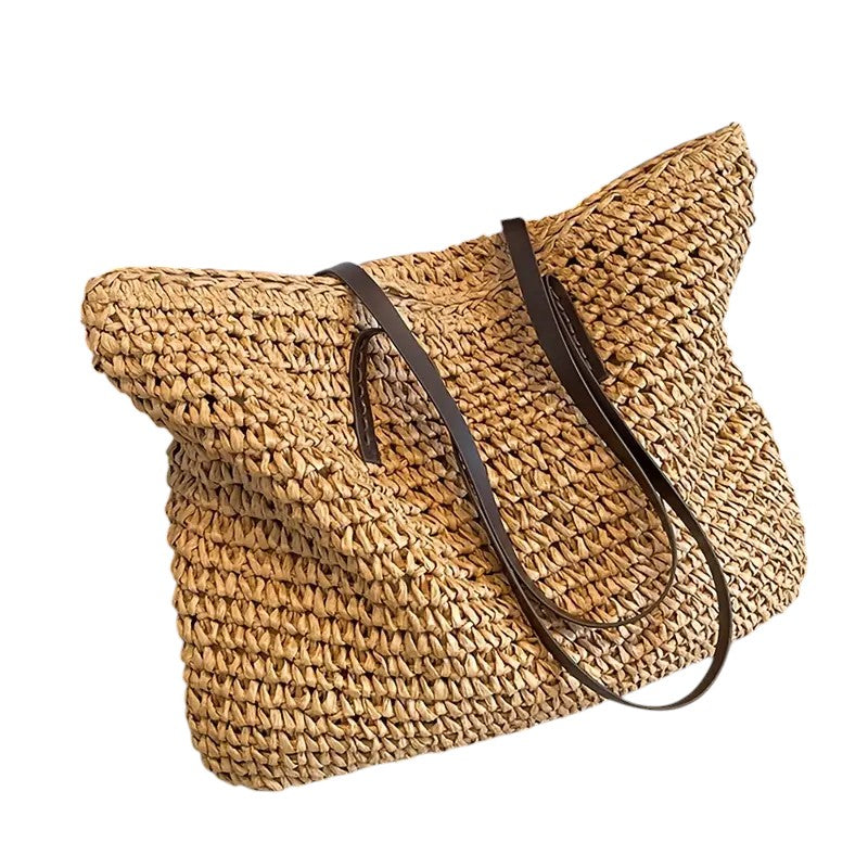 Damen Tragetasche aus gewebtem Material mit geräumigem Innenraum Jully
