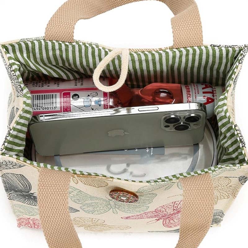 Damen Tragetasche mit Tiermuster aus Segeltuch Jully