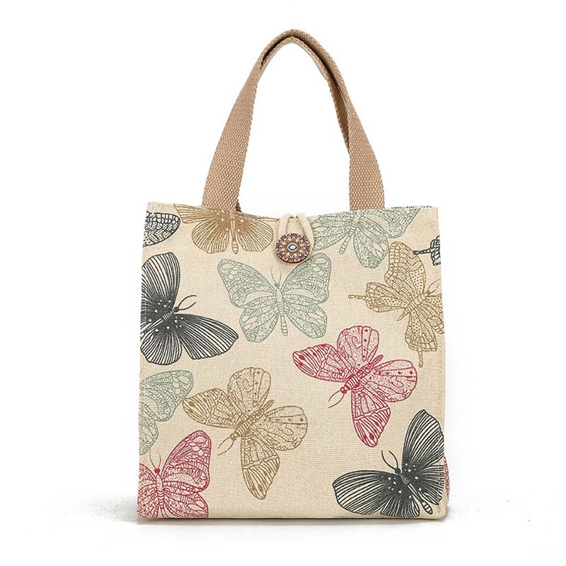 Damen Tragetasche mit Tiermuster aus Segeltuch Jully