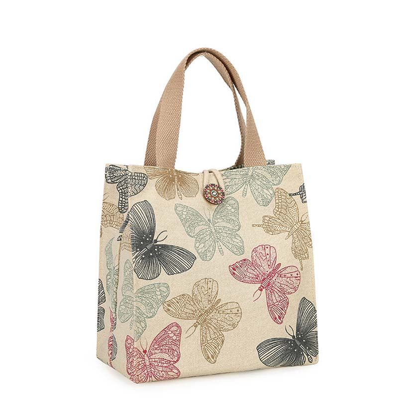 Damen Tragetasche mit Tiermuster aus Segeltuch Jully