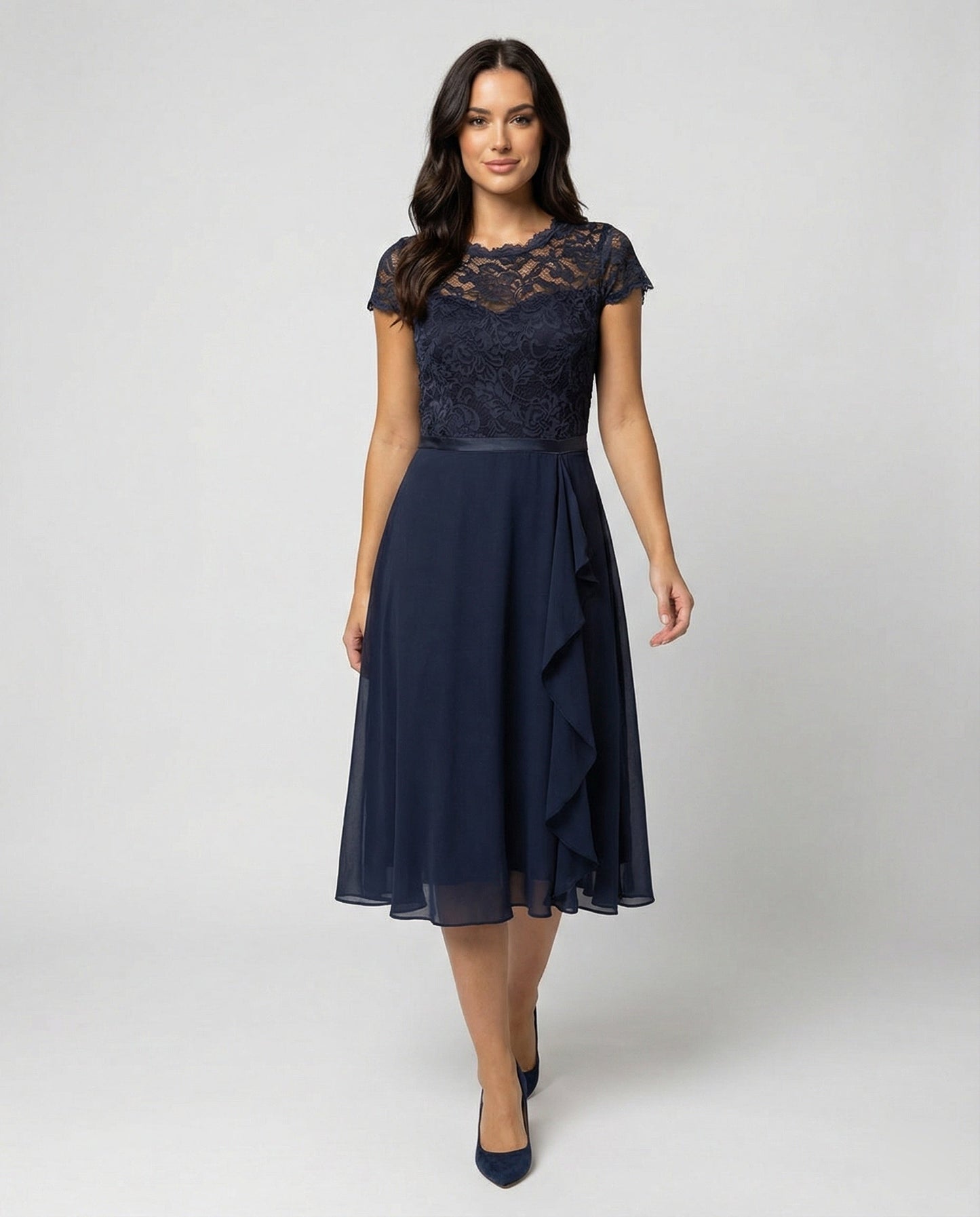 Damen Transparentes Kleid mit Femininer Silhouette Jully