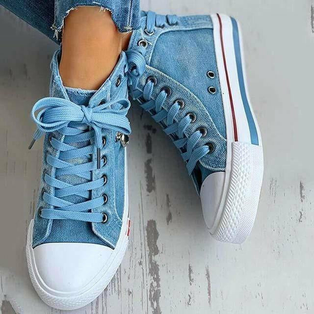 Damen Turnschuhe mit Reißverschluss und Atmungsaktiv Jully