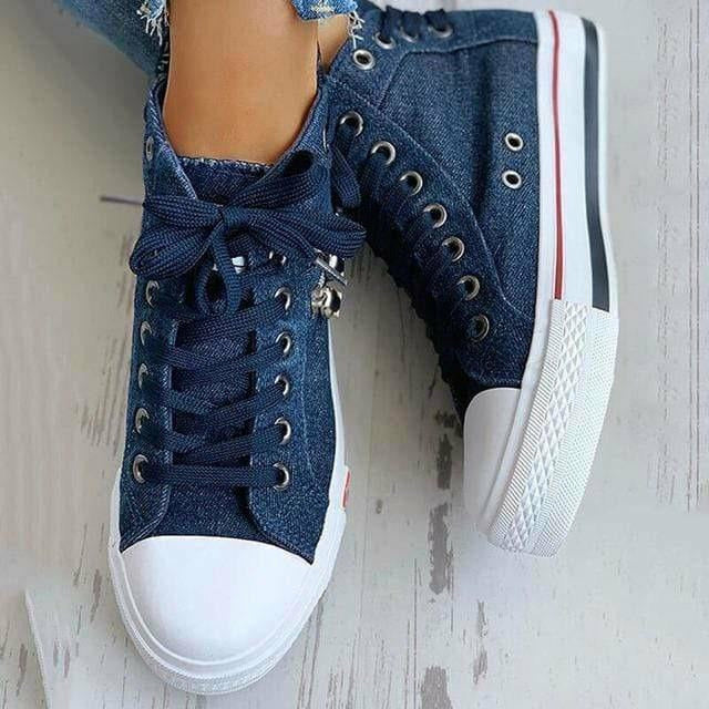 Damen Turnschuhe mit Reißverschluss und Atmungsaktiv Jully