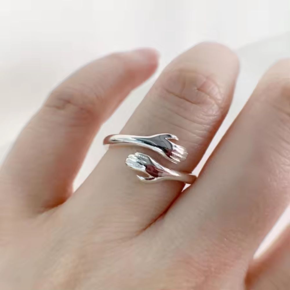 Damen Umarmungsring aus Silber und Gold Jully