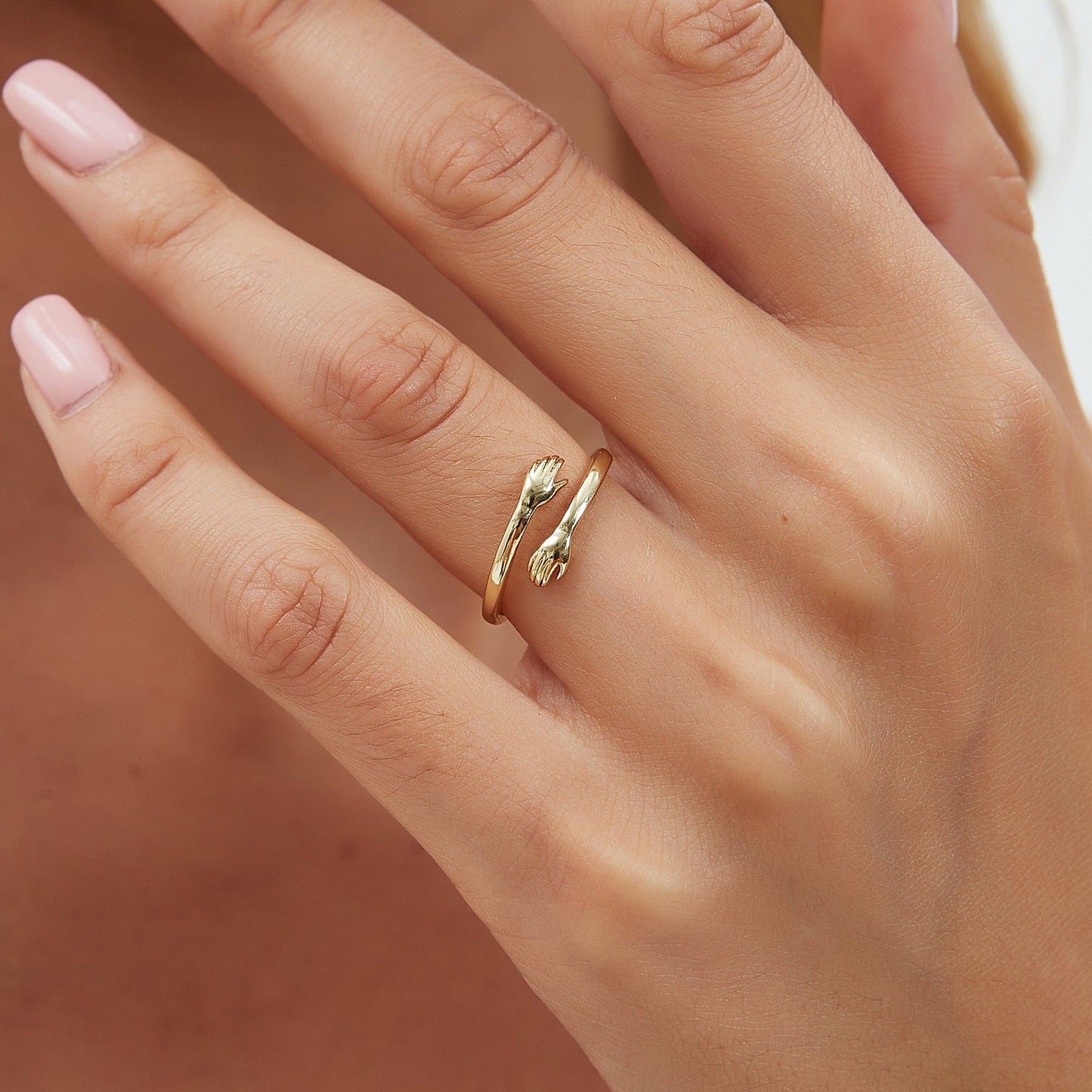 Damen Umarmungsring aus Silber und Gold Jully