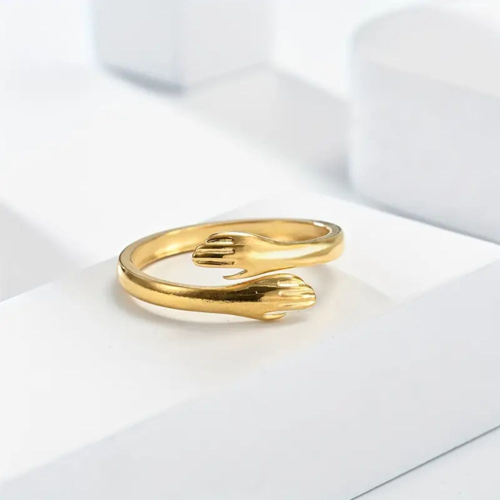 Damen Umarmungsring aus Silber und Gold Jully
