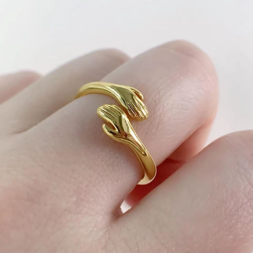 Damen Umarmungsring aus Silber und Gold Jully