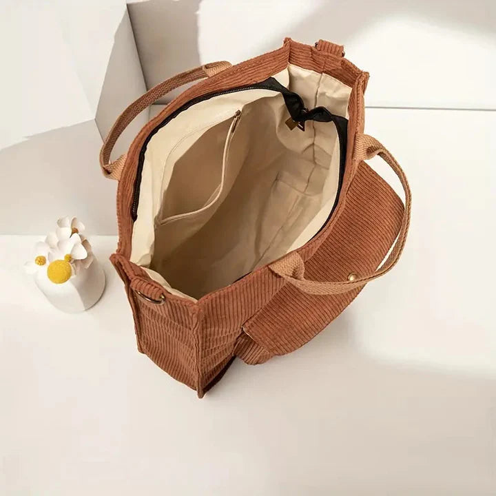 Damen Umhängetasche aus Cord mit elegantem Design Jully