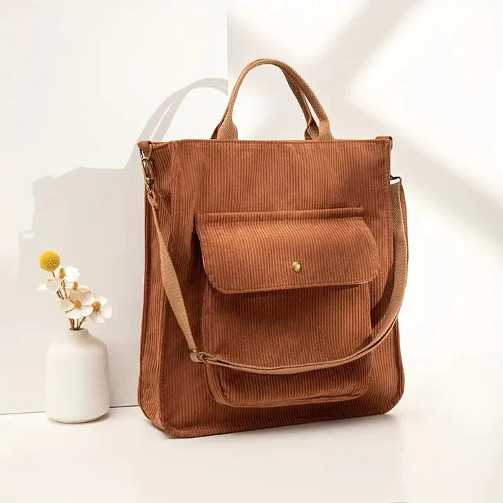 Damen Umhängetasche aus Cord mit elegantem Design Jully