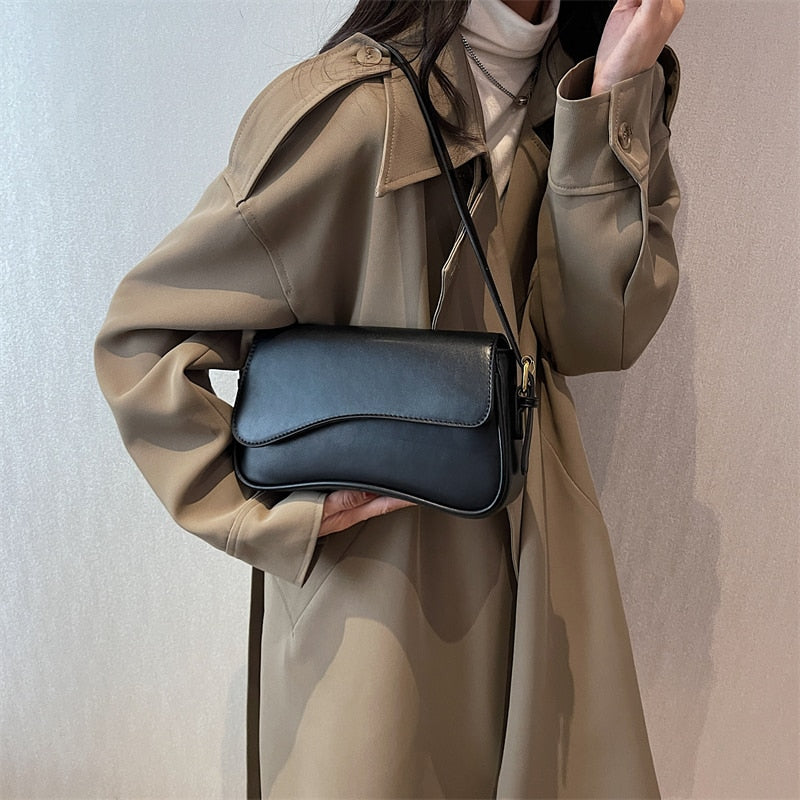 Damen Umhängetasche aus Leder im Vintage-Design Jully